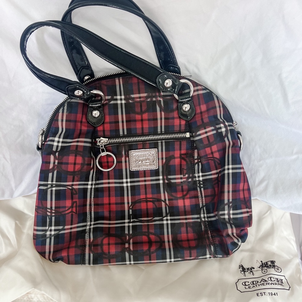 Coach Poppy Tartan Plaid Bag